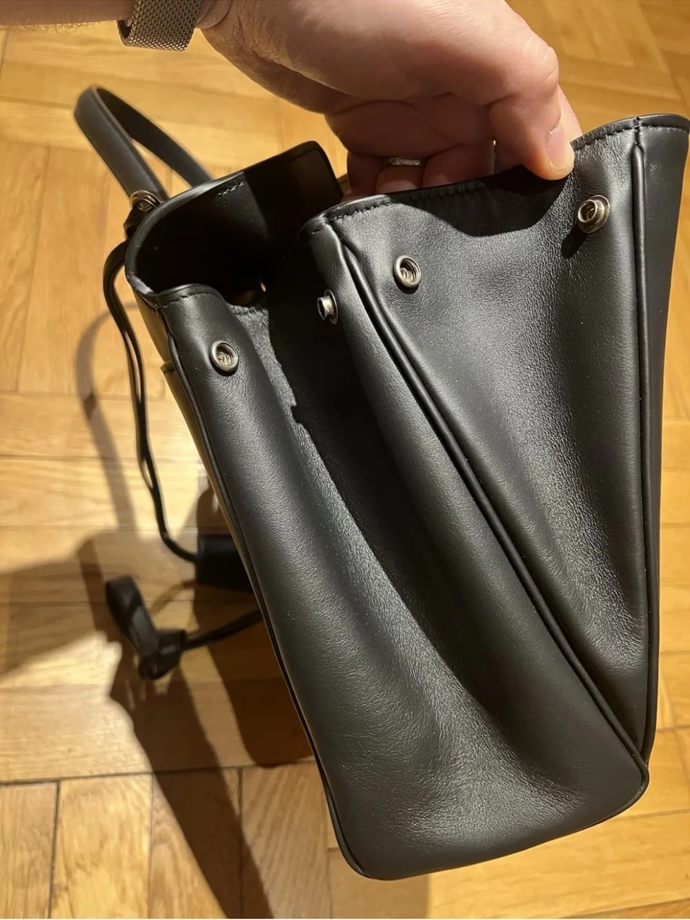 Balenciaga Rodeo Bag Medium Black Leather Silver Hardware Brand New Authentic